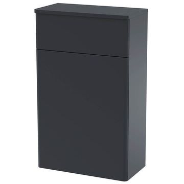 QS Basics Regal Contemporary Soft-Black Back-To-Wall WC Unit - 500 x 818mm