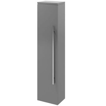 Kartell K-Vit Purity Storm Grey Wall Hung Tall Bathroom Storage Cabinet 350 x 1400mm - Reversible Door