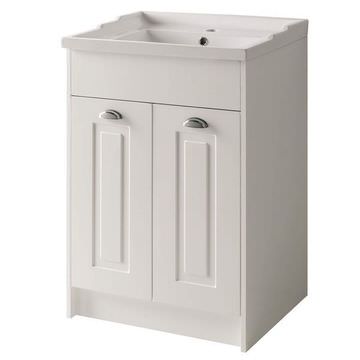 Kartell K-Vit Astley Matt White Floorstanding Traditional Vanity Unit with Basin