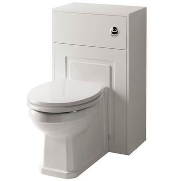 Kartell K-Vit Astley Traditional Back To Wall Matt White WC Furniture Unit - 505 x 852mm