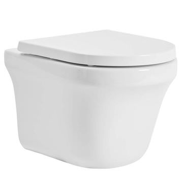 Tavistock Aerial 495mm Comfort Height White Wall Hung Toilet With Soft Close Seat