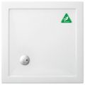 Crosswater 800mm Square 35mm Anti-Slip Acrylic White Shower Tray