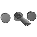 Jaquar Laguna 3 Hole Contemporary Basin Mixer Tap with Straight Spout - Knob Handles - Wall Mounted small Image 4