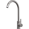 Nuie Top-Fix Vito Contemporary Kitchen Sink Mixer Tap with Swan Neck Spout - Stick Handle small Image 4