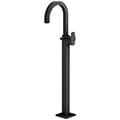 Jaquar Kubix Prime Contemporary Floorstanding Bath Mixer Tap - Side Action Flat Handle small Image 4