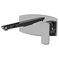 Jaquar Kubix Prime 2 Hole Basin Mixer Tap with Straight Spout - Lever Handle - Wall Mounted small Image 4