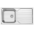 Reginox Monaco Stainless Steel Inset Kitchen Sink with Drainer 965 x 500mm - 1 Bowl small Image 4