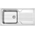 Reginox Senator-10 Stainless Steel Inset Kitchen Sink with Drainer 1000 x 500mm - 1 Bowl small Image 4