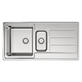 Reginox Envoy-15 Stainless Steel Inset Kitchen Sink with Drainer 1000 x 500mm - 1.5 Bowl small Image 4