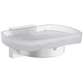 Smedbo House Frosted Glass Slimline Soap Dish - Chrome Holder - 120 x 78mm small Image 4