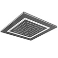 Jaquar Maze Prime Square Shower Head with RGB LED Light 450 x 450mm - Stainless Steel - Ceiling Mounted small Image 4