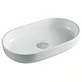IMEX Alma White 550mm Wide Countertop Slim Rim Ceramic Basin small Image 4