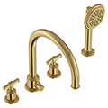 Jaquar Artize VIC 4 Hole Contemporary Bath Mixer Tap with Shower Handset - Stick Handles small Image 4