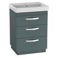 Tavistock Compass Floorstanding Vanity Unit with Basin 604 x 850mm - Three Drawers small Image 4
