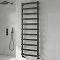 Reina Flora Designer Heated Towel Rail with Brackets - 500mm Wide - Mild Steel small Image 4