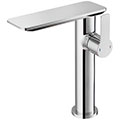 Flova Spring Chrome Basin Mixer Tap with Clicker Waste - Side Action Flat Handle - Deck Mounted small Image 4