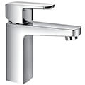 Flova Dekka Contemporary Chrome Basin Mixer Tap with Clicker Waste - Flat Handle and Spout small Image 4