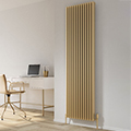Reina Albano Vertical Flat Bar Designer Radiator with Brackets - Aluminium - 1800mm High small Image 4