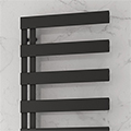 Reina Carpena Flat Panel Straight Heated Towel Rail - 500mm Wide - Aluminium small Image 4