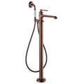 Flova Liberty Floorstanding Bath Mixer Tap with Shower Handset and Hose - Stick Handle small Image 4
