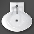 Miller 500 x 495mm Countertop or Wall Mounted Ceramic Basin small Image 4