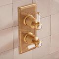 Tavistock Lansdown Traditional Concealed Thermostatic Shower Valve - Rectangular Trim - 2 Outlets small Image 4