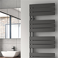 Reina Vada Vertical Flat Panel Designer Heated Towel Rail - 500mm Wide - Aluminium small Image 4