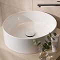 Miller Edge Cylinder 400mm Round Countertop Ceramic Basin small Image 4