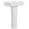 Tavistock Compass White Rectangular Basin with Pedestal - 550 x 425mm small Image 4