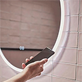 Tavistock Resonate LED Borderlit Illuminated Bluetooth Mirror with Demister Pad - 600 x 600mm small Image 4