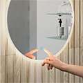 Sensio Celestia Round LED Borderlit Mirror with Demister Pad - 600 x 600mm small Image 4