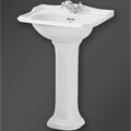 Miller Classic Traditional Ceramic Basin and Pedestal with Overflow small Image 4