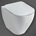 Miller Rimless Back To Wall WC Pan with Soft Close Seat - 373 x 500mm small Image 4