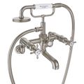 Burlington Guild Traditional Bridge Bath Mixer Tap with Shower Handset - Crosshead - Wall Mounted small Image 4