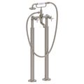 Burlington Guild Traditional Floorstanding Bath Shower Mixer Tap with Handset and Legs - Crosshead Handles small Image 4