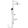Ideal Standard Ceratherm Alu+ Slide Rail Kit with 2 Spray Pattern Handset and Shelves small Image 4