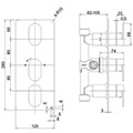 Crosswater Drift Concealed Rectangular Thermostatic Shower Valve - 2 or 3 Controls