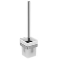 Ideal Standard IOM Chrome Toilet Brush With Frosted Glass And Holder small Image 4