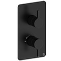 Britton Hoxton Concealed Contemporary Rectangular Thermostatic Shower Valve - 2 Controls small Image 4