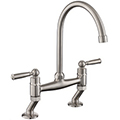 Rangemaster Aquaclassic Traditional Bridge Kitchen Mixer Tap with Swivel Spout - Lever Handles small Image 4