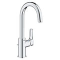 Grohe Eurosmart Contemporary L-Size Chrome Basin Mixer Tap with Swivel Spout - Flat Handle small Image 4