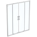Ideal Standard Connect-2 Double Sliding Shower Door with Handle 1955mm High - Silver Aluminium Frame small Image 4