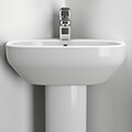 Ideal Standard I.Life-A 450mm Wide 1 Taphole Corner Handrinse Washbasin with Full Pedestal small Image 4