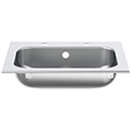 Armitage Shanks Berwick 2 Taphole Stainless Steel Inset Basin small Image 4