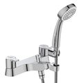 Armitage Shanks Sandringham-21 Chrome Bath Mixer Tap with Flat Spout - Short Handles small Image 4