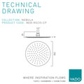 Vado Nebula Round Chrome Single Function Shower Head
