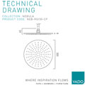 Vado Nebula Round Chrome Single Function Shower Head