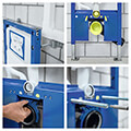 Geberit Duofix Wall Hung WC Frame with 8cm Sigma Concealed Cistern - 500 x 1140mm small Image 4