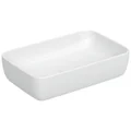 Geberit Aniara White Rectangular Countertop Lay-On Basin - Fine Stoneware small Image 4