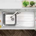 Clearwater Ava Stainless Steel Inset Kitchen Sink with Waste and Drainer - 1.0 Bowl small Image 4